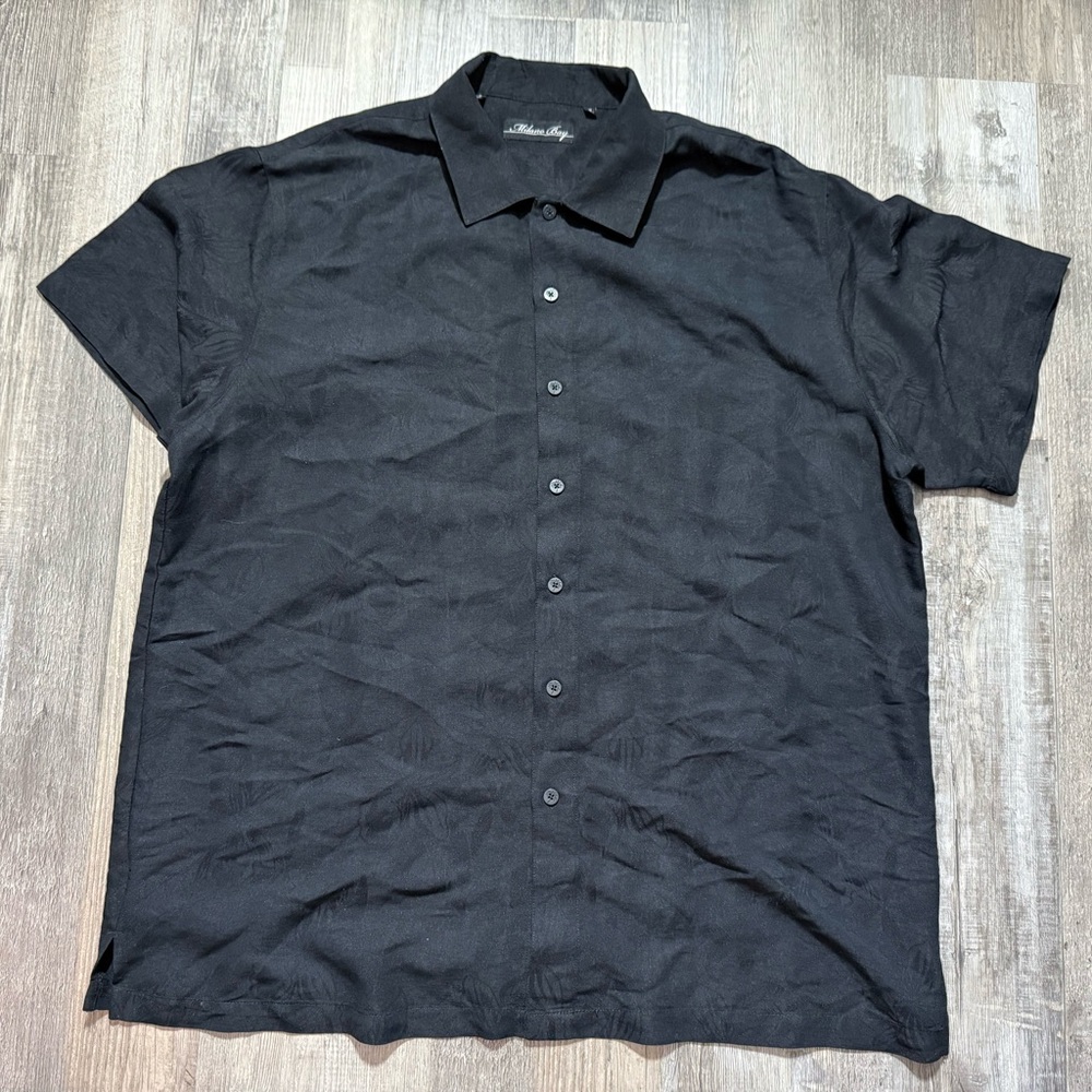 Milano Black Casual Button Down Shirt with Classic Collar beach resort wear